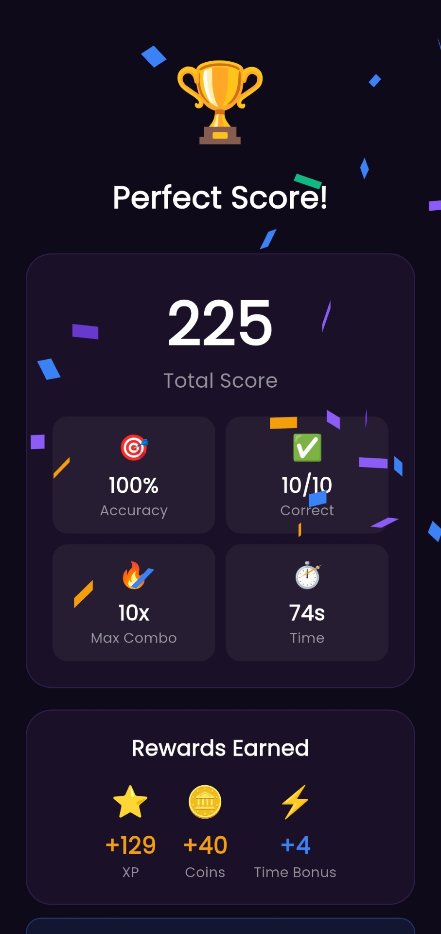 Score screen